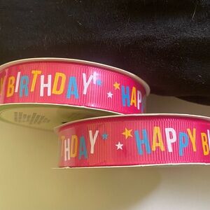 HAPPY BIRTHDAY Ribbon NEW - 5/8” Grosgrain